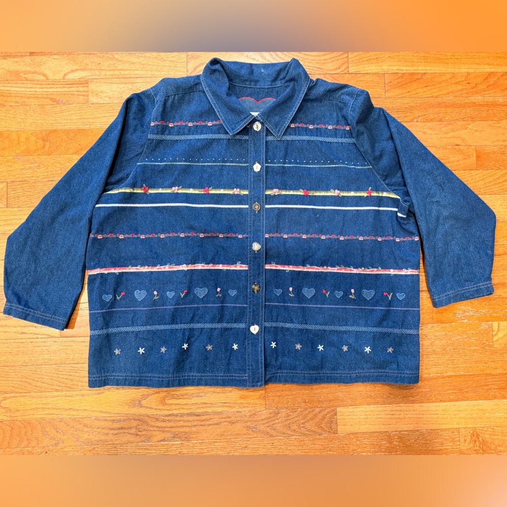 VTG GrandmaCore Cottagecore Koret City Blues Oversized Denim Shirt Jacket